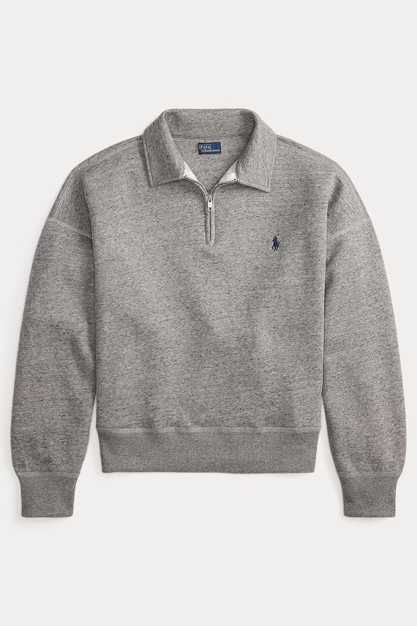 【ラルフローレン/RALPH LAUREN】の【POLO RALPH LAUREN】PRL HZ ロングスリーブ スウェットシャツ インテリア・キッズ・メンズ・レディースファッション・服の通販 founy(ファニー) 　ファッション　Fashion　レディースファッション　Fashion for Women　トップス・カットソー　Cut & Sew Tops　シャツ・ブラウス・オフィスカジュアル　Elegant Blouses & Button-Ups　レディースパーカー・カジュアルフーディー　Casual Hoodies & Sweatshirts　ロングTシャツ・Tシャツ　Longline T-Shirts & Tees　スウェット・クルーネックトップス　Sweatshirts & Crewnecks / Relaxed Fit Sweat Tops　カットソー・ベーシックTシャツ　Cut-and-Sewn Tops / Stretch Tees & Basics　2025年　2025　2025-2026秋冬・A/W　Autumn/Winter 2025–26 AW25–26　シンプル　Simple, Minimal　スリーブ　Sleeve, Long Sleeve / Short Sleeve　バランス　Balance, Style Balance　フェミニン　Feminine, Girly　ボトム　Bottoms, Lower Wear　ラッフル　Ruffle, Frill　ロング　Long, Long-Length　エレガント 上品　Elegant　A/W・秋冬　Autumn/Winter　グレー|ID: prp329100004645472 ipo3291000000033526951