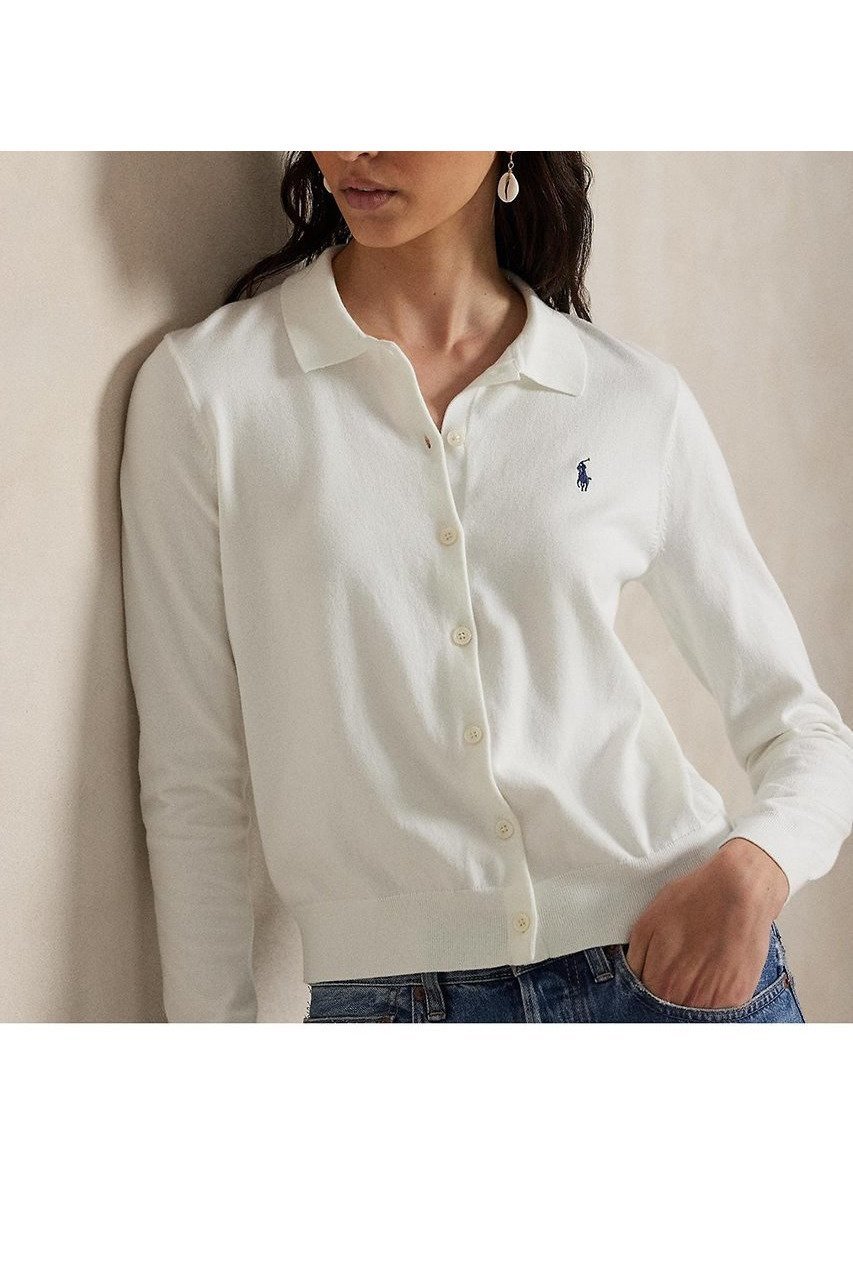 【ラルフローレン/RALPH LAUREN】の【POLO RALPH LAUREN】ポロカラー ボタンド カーディガン 人気、トレンドファッション・服の通販 founy(ファニー) 　ファッション　Fashion　レディースファッション　Fashion for Women　トップス・カットソー　Cut & Sew Tops　カーディガン・羽織り　Layered Style Cardigans　シャツ・ブラウス・オフィスカジュアル　Elegant Blouses & Button-Ups　ロングTシャツ・Tシャツ　Longline T-Shirts & Tees　カットソー・ベーシックTシャツ　Cut-and-Sewn Tops / Stretch Tees & Basics　2025年　2025　2025-2026秋冬・A/W　Autumn/Winter 2025–26 AW25–26　カーディガン　Cardigan, Knitwear　クラシック　Classic, Timeless Style　エレガント 上品　Elegant　A/W・秋冬　Autumn/Winter　other-2|ID: prp329100004645476 ipo3291000000033526993