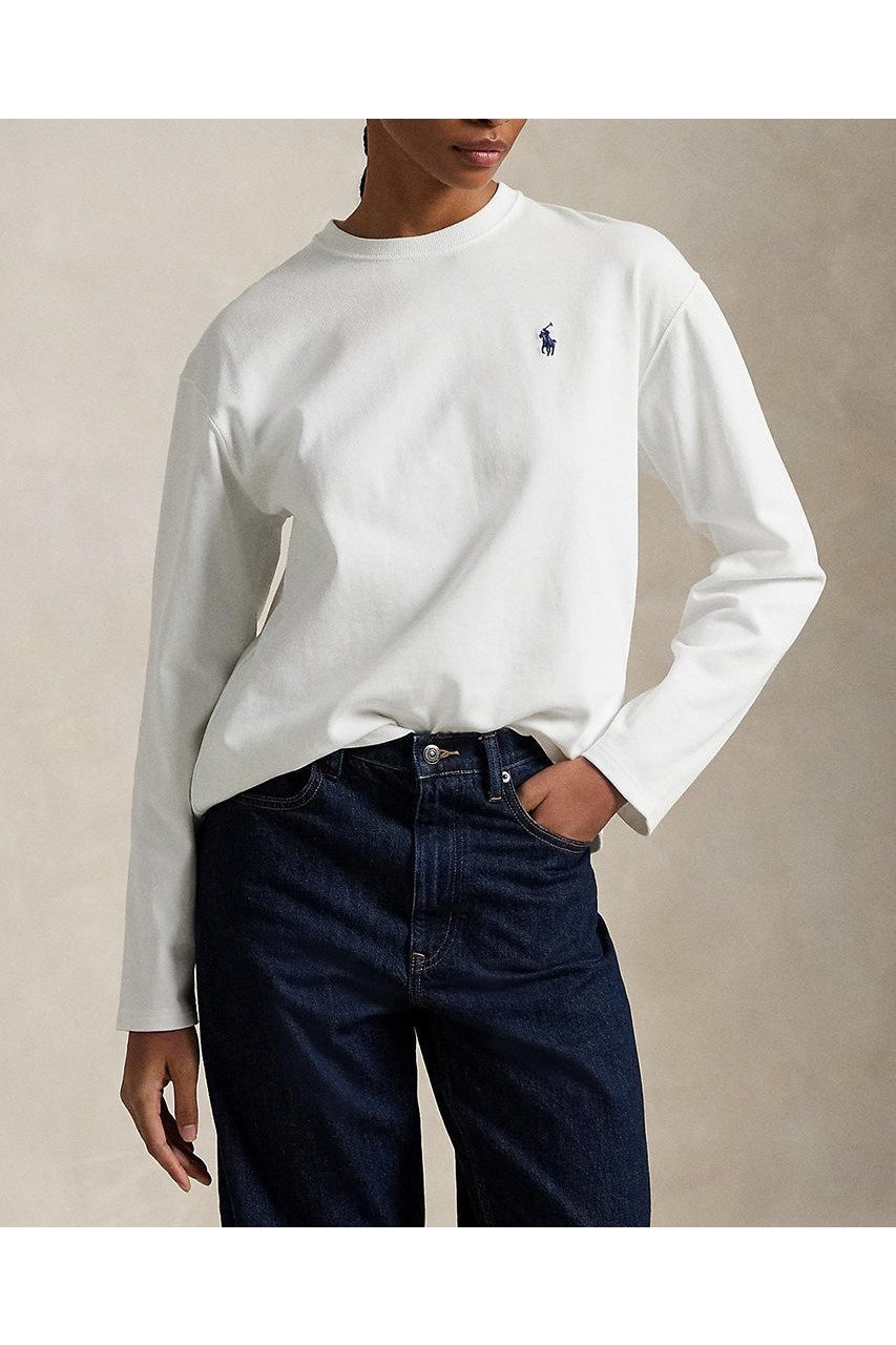 【ラルフローレン/RALPH LAUREN】の【POLO RALPH LAUREN】コットン ジャージー ロングスリーブ Tシャツ 人気、トレンドファッション・服の通販 founy(ファニー) 　ファッション　Fashion　レディースファッション　Fashion for Women　トップス・カットソー　Cut & Sew Tops　シャツ・ブラウス・オフィスカジュアル　Elegant Blouses & Button-Ups　ロングTシャツ・Tシャツ　Longline T-Shirts & Tees　カットソー・ベーシックTシャツ　Cut-and-Sewn Tops / Stretch Tees & Basics　2025年　2025　2025-2026秋冬・A/W　Autumn/Winter 2025–26 AW25–26　スリーブ　Sleeve, Long Sleeve / Short Sleeve　フィット　Fit, Slim Fit　ベーシック　Basic, Essential　ロング　Long, Long-Length　A/W・秋冬　Autumn/Winter　長袖　Long Sleeve, Full Sleeve　other-5|ID: prp329100004645478 ipo3291000000033527008