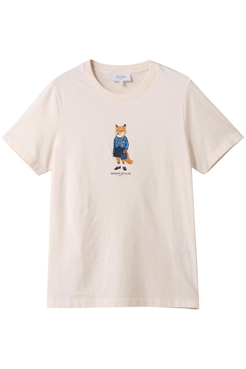 【メゾン キツネ/MAISON KITSUNE】のDRESSED FOX レギュラー Tシャツ 人気、トレンドファッション・服の通販 founy(ファニー) 　ファッション　Fashion　レディースファッション　Fashion for Women　トップス・カットソー　Cut & Sew Tops　シャツ・ブラウス・オフィスカジュアル　Elegant Blouses & Button-Ups　ロングTシャツ・Tシャツ　Longline T-Shirts & Tees　カットソー・ベーシックTシャツ　Cut-and-Sewn Tops / Stretch Tees & Basics　ワンピース　Dresses　フォーマル・パーティードレス・結婚式用ドレス　Elegant & Casual Dresses　2025年　2025　2025-2026秋冬・A/W　Autumn/Winter 2025–26 AW25–26　インナー　Innerwear　ショート　Short, Short Length　スリーブ　Sleeve, Long Sleeve / Short Sleeve　ハーフ　Half, Half-Length　プリント　Print, Printed Pattern　レギュラー　Regular, Standard Fit　ワンポイント　One Point, Statement Accent　A/W・秋冬　Autumn/Winter　 other-1|ID: prp329100004645481 ipo3291000000033527023