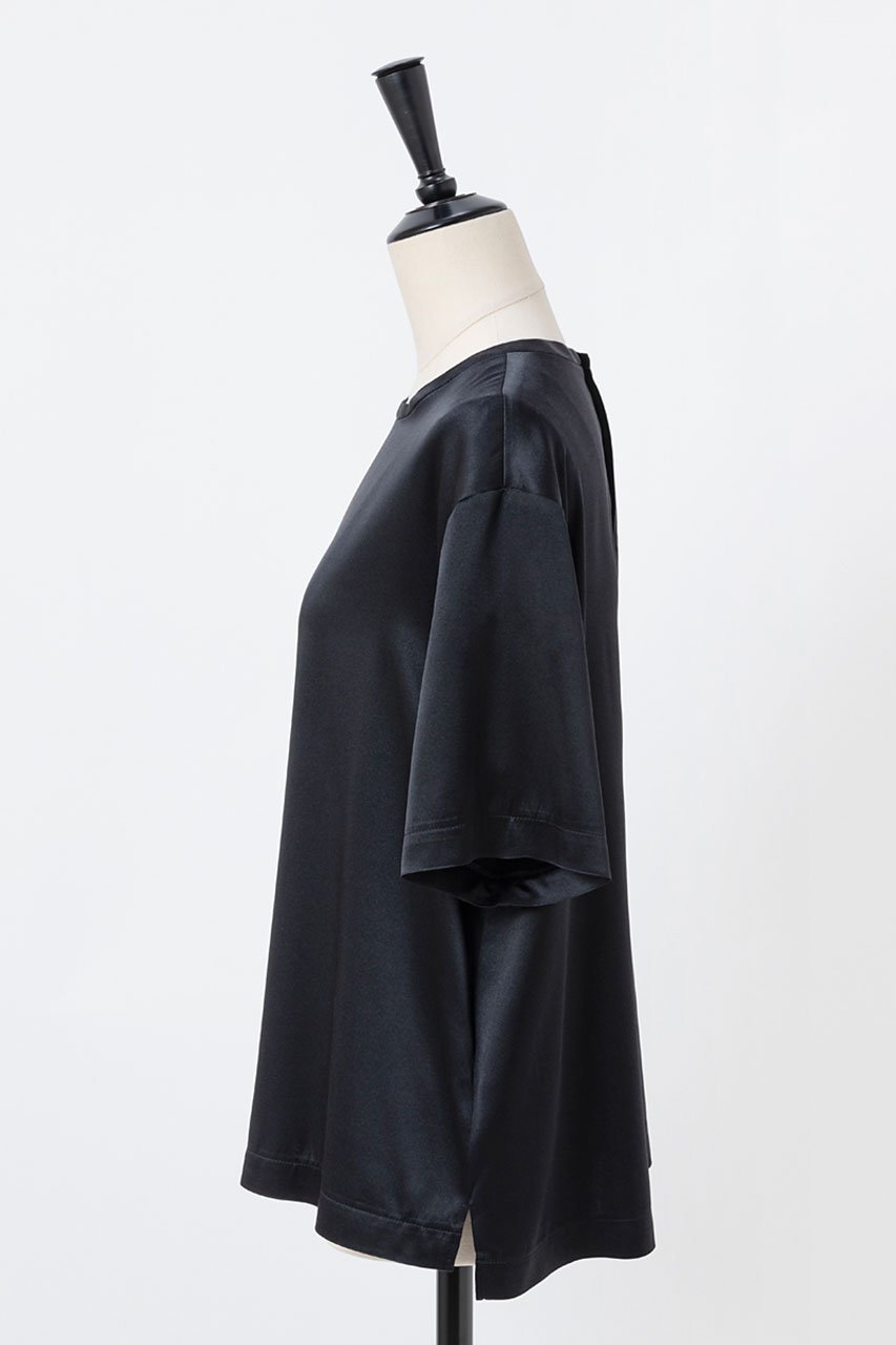 【オーヴィル/EAUVIRE】のウォッシャブルシルクTブラウス 人気、トレンドファッション・服の通販 founy(ファニー) 　ファッション　Fashion　レディースファッション　Fashion for Women　トップス・カットソー　Cut & Sew Tops　シャツ・ブラウス・オフィスカジュアル　Elegant Blouses & Button-Ups　ロングTシャツ・Tシャツ　Longline T-Shirts & Tees　カットソー・ベーシックTシャツ　Cut-and-Sewn Tops / Stretch Tees & Basics　サテン　Satin, Glossy Fabric　ショート　Short, Short Length　シルク　Silk, 100% Silk　ストレッチ　Stretch, Stretchy Fabric　スリーブ　Sleeve, Long Sleeve / Short Sleeve　エレガント 上品　Elegant　半袖　Short Sleeve, Half Sleeve　定番　Standard, Basic Item　other-2|ID: prp329100004645484 ipo3291000000033527049