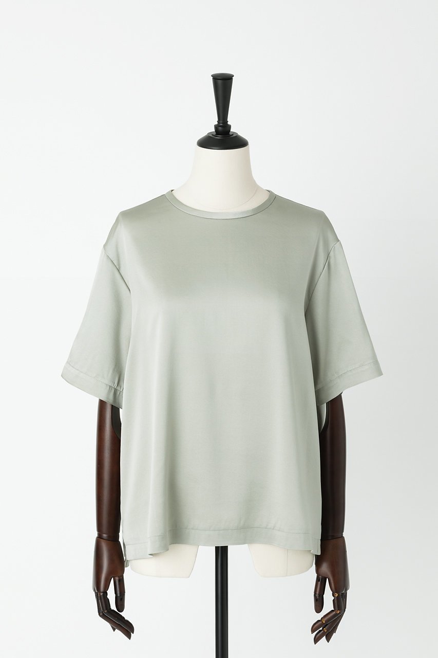 【オーヴィル/EAUVIRE】のウォッシャブルシルクTブラウス インテリア・キッズ・メンズ・レディースファッション・服の通販 founy(ファニー) ファッション Fashion レディースファッション Fashion for Women トップス・カットソー Cut & Sew Tops シャツ・ブラウス・オフィスカジュアル Elegant Blouses & Button-Ups ロングTシャツ・Tシャツ Longline T-Shirts & Tees カットソー・ベーシックTシャツ Cut-and-Sewn Tops / Stretch Tees & Basics ショート Short, Short Length シルク Silk, 100% Silk ストレッチ Stretch, Stretchy Fabric スリーブ Sleeve, Long Sleeve / Short Sleeve 半袖 Short Sleeve, Half Sleeve 定番 Standard, Basic Item セージグリーン|ID: prp329100004645484 ipo3291000000036662021