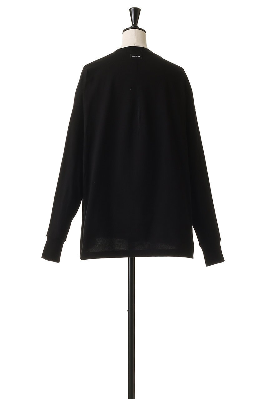 【ブラミンク/BLAMINK】のクルーネックロングスリーブ 人気、トレンドファッション・服の通販 founy(ファニー) 　ファッション　Fashion　レディースファッション　Fashion for Women　トップス・カットソー　Cut & Sew Tops　シャツ・ブラウス・オフィスカジュアル　Elegant Blouses & Button-Ups　ロングTシャツ・Tシャツ　Longline T-Shirts & Tees　カットソー・ベーシックTシャツ　Cut-and-Sewn Tops / Stretch Tees & Basics　シンプル　Simple, Minimal　スリーブ　Sleeve, Long Sleeve / Short Sleeve　トレンド　Trend, Trending Now　パッチ　Patch, Appliqué　ロング　Long, Long-Length　ワーク　Workwear, Utility Style　定番　Standard, Basic Item　other-4|ID: prp329100004645488 ipo3291000000035780335