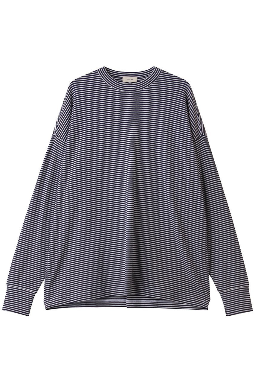 【ブラミンク/BLAMINK】のボーダーロングスリーブ インテリア・キッズ・メンズ・レディースファッション・服の通販 founy(ファニー) 　ファッション　Fashion　レディースファッション　Fashion for Women　トップス・カットソー　Cut & Sew Tops　シャツ・ブラウス・オフィスカジュアル　Elegant Blouses & Button-Ups　ロングTシャツ・Tシャツ　Longline T-Shirts & Tees　カットソー・ベーシックTシャツ　Cut-and-Sewn Tops / Stretch Tees & Basics　2025年　2025　2025-2026秋冬・A/W　Autumn/Winter 2025–26 AW25–26　スリーブ　Sleeve, Long Sleeve / Short Sleeve　トレンド　Trend, Trending Now　ボーダー　Border, Stripe　リラックス　Relax, Relaxed Fit　ロング　Long, Long-Length　定番　Standard, Basic Item　A/W・秋冬　Autumn/Winter　ネイビー|ID: prp329100004645489 ipo3291000000033527089