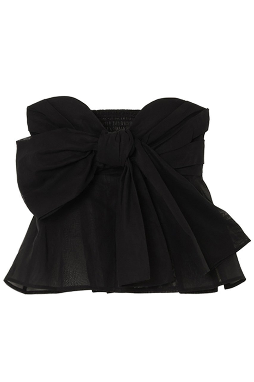 【ミラ ショーン バイ チカ キサダ/mila schon by chika kisada】のコットン オーガンジー ビスチェ インテリア・キッズ・メンズ・レディースファッション・服の通販 founy(ファニー) ファッション Fashion レディースファッション Fashion for Women トップス・カットソー Cut & Sew Tops キャミソール&ノースリーブ Camisoles & Sleeveless Tops シャツ・ブラウス・オフィスカジュアル Elegant Blouses & Button-Ups ビスチェ Bustiers & Corset Tops / Layered Bustier Style オーガンジー Organza Fabric シャーリング Shirring, Ruched ノースリーブ Sleeveless, No-Sleeve ビスチェ Bustier, Corset Top ブラック|ID: prp329100004645504 ipo3291000000036039426