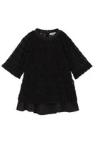 【ミラ ショーン バイ チカ キサダ/mila schon by chika kisada】のチュール フリンジブラウス 人気、トレンドファッション・服の通販 founy(ファニー) ファッション Fashion レディースファッション Fashion for Women トップス・カットソー Cut & Sew Tops シャツ・ブラウス・オフィスカジュアル Elegant Blouses & Button-Ups おすすめ Recommended / Our Picks インナー Innerwear ショート Short, Short Length ジャカード／ジャガード Jacquard, Woven Pattern スリーブ Sleeve, Long Sleeve / Short Sleeve セットアップ Set-Up, Coordinated Outfit タフタ Taffeta, Structured Fabric チュール Tulip, Tulip Motif フリンジ Fringe, Tassel エレガント 上品 Elegant 旅行 Travel |ID:prp329100004645505