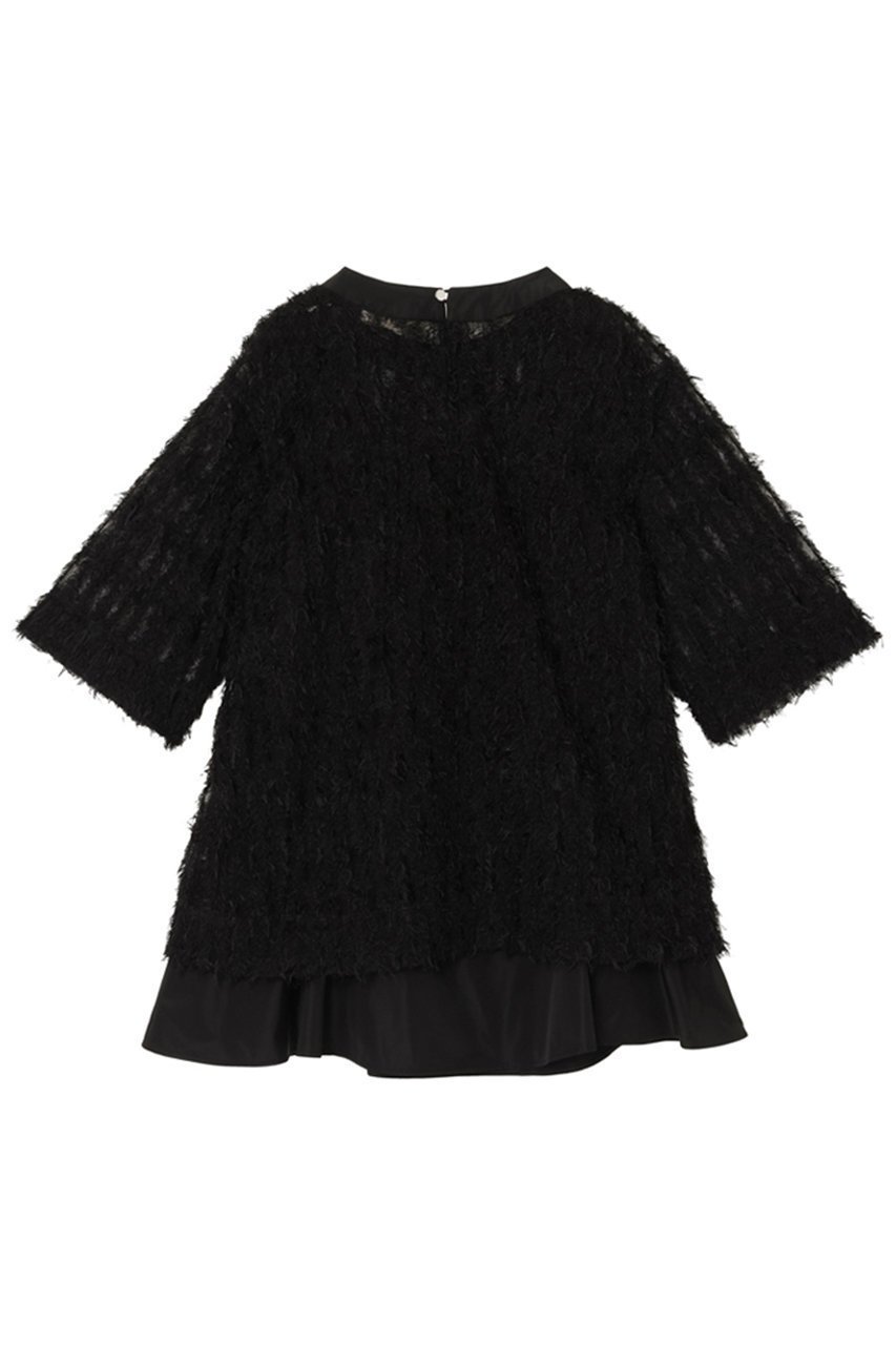 【ミラ ショーン バイ チカ キサダ/mila schon by chika kisada】のチュール フリンジブラウス 人気、トレンドファッション・服の通販 founy(ファニー) ファッション Fashion レディースファッション Fashion for Women トップス・カットソー Cut & Sew Tops シャツ・ブラウス・オフィスカジュアル Elegant Blouses & Button-Ups おすすめ Recommended / Our Picks インナー Innerwear ショート Short, Short Length ジャカード/ジャガード Jacquard, Woven Pattern スリーブ Sleeve, Long Sleeve / Short Sleeve セットアップ Set-Up, Coordinated Outfit タフタ Taffeta, Structured Fabric チュール Tulip, Tulip Motif フリンジ Fringe, Tassel エレガント 上品 Elegant 旅行 Travel other-2|ID: prp329100004645505 ipo3291000000036039454