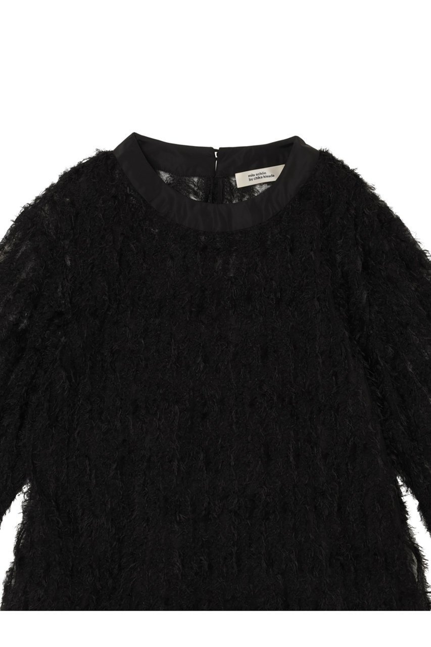 【ミラ ショーン バイ チカ キサダ/mila schon by chika kisada】のチュール フリンジブラウス 人気、トレンドファッション・服の通販 founy(ファニー) ファッション Fashion レディースファッション Fashion for Women トップス・カットソー Cut & Sew Tops シャツ・ブラウス・オフィスカジュアル Elegant Blouses & Button-Ups おすすめ Recommended / Our Picks インナー Innerwear ショート Short, Short Length ジャカード/ジャガード Jacquard, Woven Pattern スリーブ Sleeve, Long Sleeve / Short Sleeve セットアップ Set-Up, Coordinated Outfit タフタ Taffeta, Structured Fabric チュール Tulip, Tulip Motif フリンジ Fringe, Tassel エレガント 上品 Elegant 旅行 Travel other-3|ID: prp329100004645505 ipo3291000000036039455