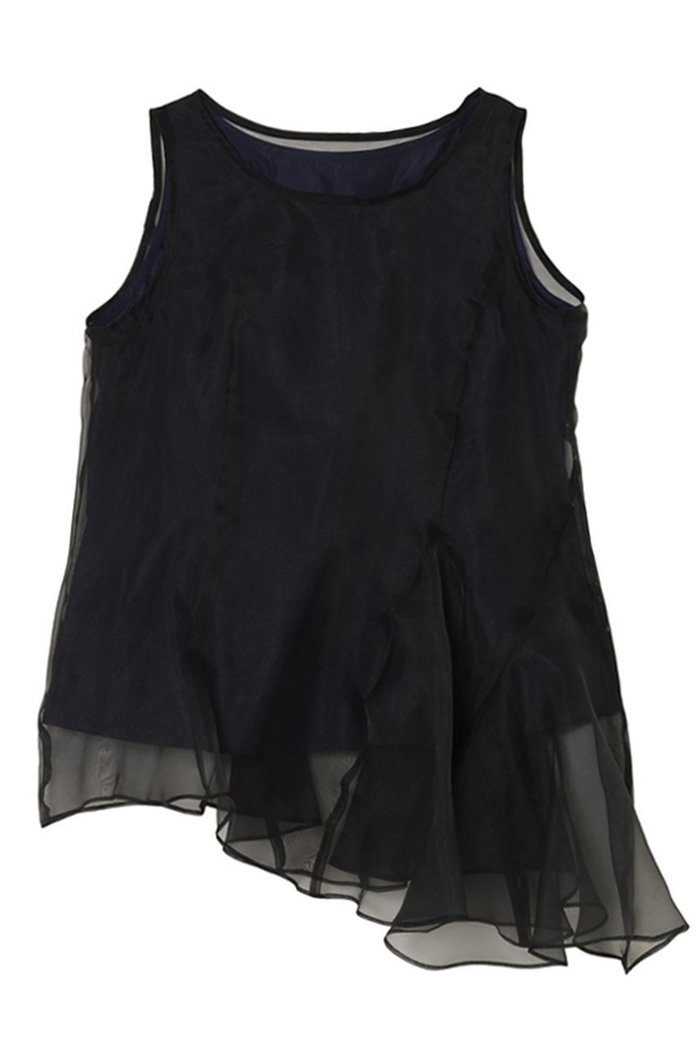 【ミラ ショーン バイ チカ キサダ/mila schon by chika kisada】のアシンメトリー オーガンジーブラウス インテリア・キッズ・メンズ・レディースファッション・服の通販 founy(ファニー) https://founy.com/ ファッション Fashion レディースファッション Fashion for Women トップス・カットソー Cut & Sew Tops キャミソール&ノースリーブ Camisoles & Sleeveless Tops シャツ・ブラウス・オフィスカジュアル Elegant Blouses & Button-Ups おすすめ Recommended / Our Picks アシンメトリー Asymmetrical Style オーガンジー Organza Fabric セットアップ Set-Up, Coordinated Outfit タフタ Taffeta, Structured Fabric ノースリーブ Sleeveless, No-Sleeve |ID: prp329100004645506 ipo3291000000035862716