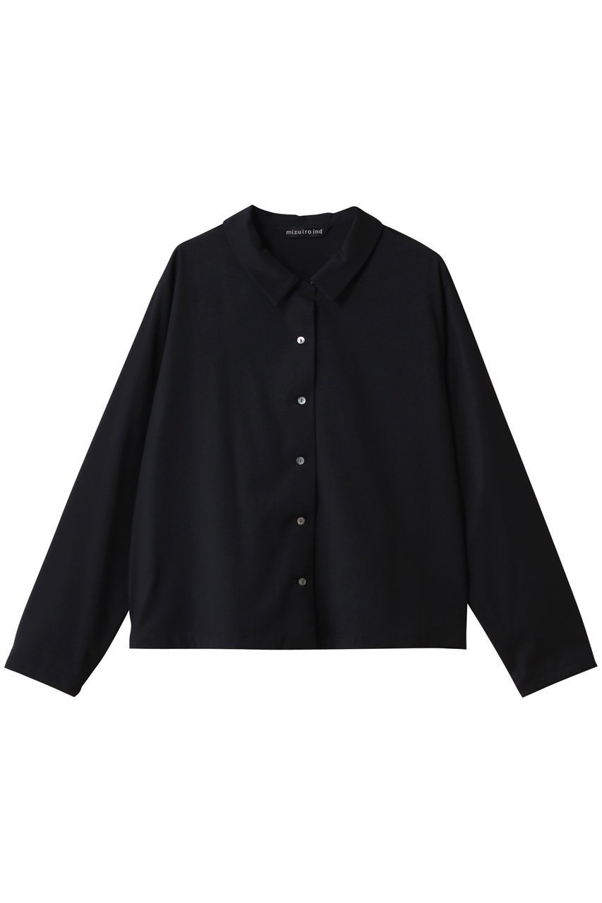 【ミズイロ インド/mizuiro ind】のT/R basic shirt シャツ 人気、トレンドファッション・服の通販 founy(ファニー) 　ファッション　Fashion　レディースファッション　Fashion for Women　トップス・カットソー　Cut & Sew Tops　シャツ・ブラウス・オフィスカジュアル　Elegant Blouses & Button-Ups　2025年　2025　2025-2026秋冬・A/W　Autumn/Winter 2025–26 AW25–26　コンパクト　Compact, Small Size　シンプル　Simple, Minimal　ストレッチ　Stretch, Stretchy Fabric　スリーブ　Sleeve, Long Sleeve / Short Sleeve　ベーシック　Basic, Essential　ロング　Long, Long-Length　エレガント 上品　Elegant　A/W・秋冬　Autumn/Winter　 other-1|ID: prp329100004645507 ipo3291000000033527242