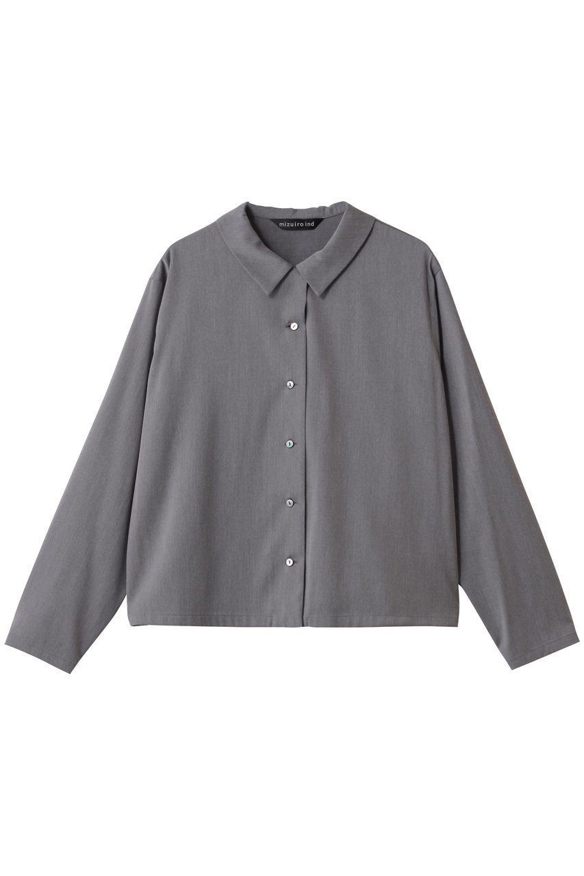 【ミズイロ インド/mizuiro ind】のT/R basic shirt シャツ インテリア・キッズ・メンズ・レディースファッション・服の通販 founy(ファニー) 　ファッション　Fashion　レディースファッション　Fashion for Women　トップス・カットソー　Cut & Sew Tops　シャツ・ブラウス・オフィスカジュアル　Elegant Blouses & Button-Ups　2025年　2025　2025-2026秋冬・A/W　Autumn/Winter 2025–26 AW25–26　コンパクト　Compact, Small Size　シンプル　Simple, Minimal　ストレッチ　Stretch, Stretchy Fabric　スリーブ　Sleeve, Long Sleeve / Short Sleeve　ベーシック　Basic, Essential　ロング　Long, Long-Length　エレガント 上品　Elegant　A/W・秋冬　Autumn/Winter　grayA|ID: prp329100004645507 ipo3291000000033527244