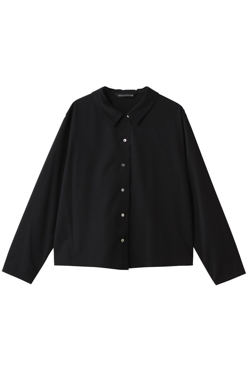 【ミズイロ インド/mizuiro ind】のT/R basic shirt シャツ インテリア・キッズ・メンズ・レディースファッション・服の通販 founy(ファニー) 　ファッション　Fashion　レディースファッション　Fashion for Women　トップス・カットソー　Cut & Sew Tops　シャツ・ブラウス・オフィスカジュアル　Elegant Blouses & Button-Ups　2025年　2025　2025-2026秋冬・A/W　Autumn/Winter 2025–26 AW25–26　コンパクト　Compact, Small Size　シンプル　Simple, Minimal　ストレッチ　Stretch, Stretchy Fabric　スリーブ　Sleeve, Long Sleeve / Short Sleeve　ベーシック　Basic, Essential　ロング　Long, Long-Length　エレガント 上品　Elegant　A/W・秋冬　Autumn/Winter　blackA|ID: prp329100004645507 ipo3291000000033527245