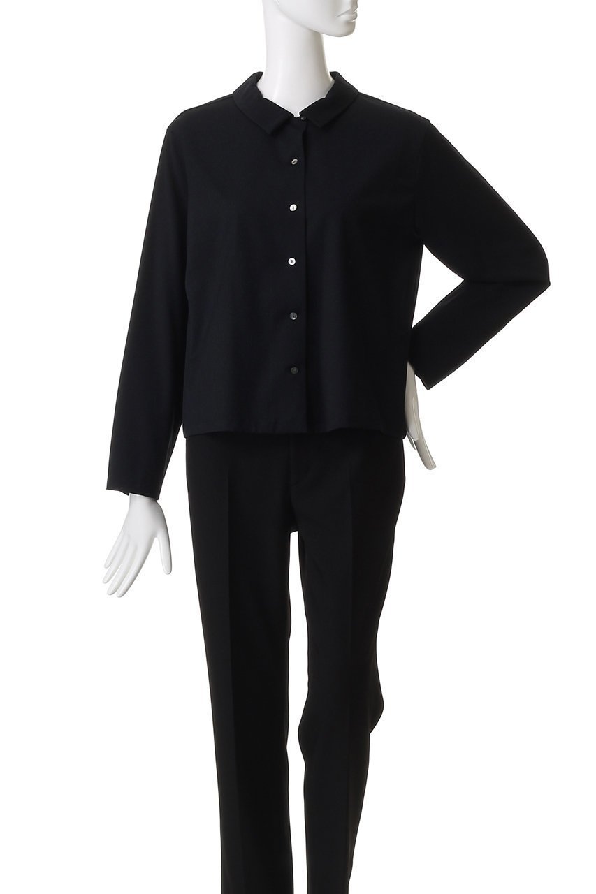 【ミズイロ インド/mizuiro ind】のT/R basic shirt シャツ 人気、トレンドファッション・服の通販 founy(ファニー) 　ファッション　Fashion　レディースファッション　Fashion for Women　トップス・カットソー　Cut & Sew Tops　シャツ・ブラウス・オフィスカジュアル　Elegant Blouses & Button-Ups　2025年　2025　2025-2026秋冬・A/W　Autumn/Winter 2025–26 AW25–26　コンパクト　Compact, Small Size　シンプル　Simple, Minimal　ストレッチ　Stretch, Stretchy Fabric　スリーブ　Sleeve, Long Sleeve / Short Sleeve　ベーシック　Basic, Essential　ロング　Long, Long-Length　エレガント 上品　Elegant　A/W・秋冬　Autumn/Winter　other-2|ID: prp329100004645507 ipo3291000000033527247