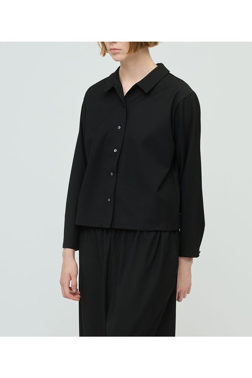 【ミズイロ インド/mizuiro ind】のT/R basic shirt シャツ 人気、トレンドファッション・服の通販 founy(ファニー) 　ファッション　Fashion　レディースファッション　Fashion for Women　トップス・カットソー　Cut & Sew Tops　シャツ・ブラウス・オフィスカジュアル　Elegant Blouses & Button-Ups　2025年　2025　2025-2026秋冬・A/W　Autumn/Winter 2025–26 AW25–26　コンパクト　Compact, Small Size　シンプル　Simple, Minimal　ストレッチ　Stretch, Stretchy Fabric　スリーブ　Sleeve, Long Sleeve / Short Sleeve　ベーシック　Basic, Essential　ロング　Long, Long-Length　エレガント 上品　Elegant　A/W・秋冬　Autumn/Winter　other-8|ID: prp329100004645507 ipo3291000000033527256