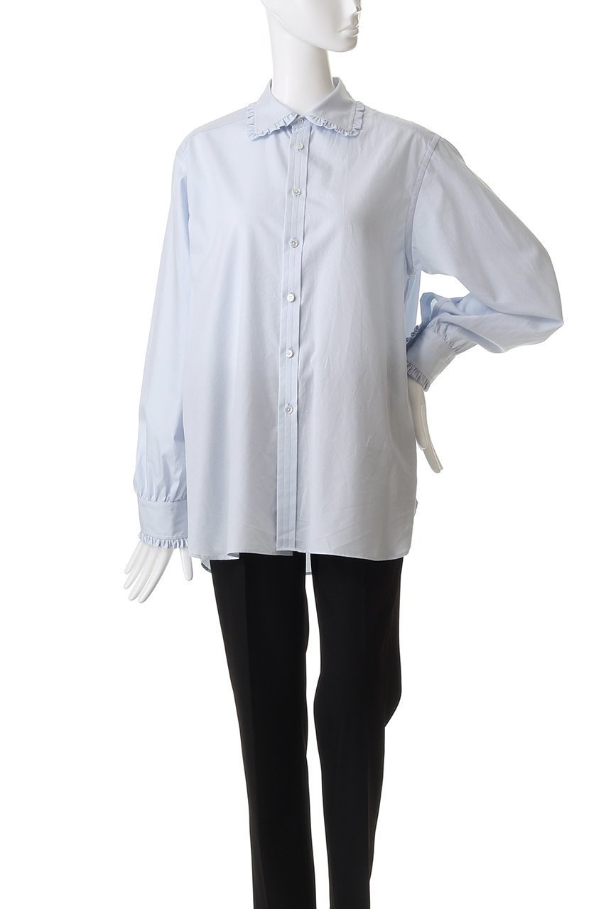 【オブラダ/Oblada】のGLANCE シャツ 人気、トレンドファッション・服の通販 founy(ファニー) 　ファッション　Fashion　レディースファッション　Fashion for Women　トップス・カットソー　Cut & Sew Tops　シャツ・ブラウス・オフィスカジュアル　Elegant Blouses & Button-Ups　2025年　2025　2025-2026秋冬・A/W　Autumn/Winter 2025–26 AW25–26　スウェット / スエット　Sweatshirt, Sweatwear　スリーブ　Sleeve, Long Sleeve / Short Sleeve　デニム　Denim, Jeans Material　バランス　Balance, Style Balance　フリル　Frill, Ruffle　ロング　Long, Long-Length　A/W・秋冬　Autumn/Winter　other-2|ID: prp329100004645510 ipo3291000000033527287