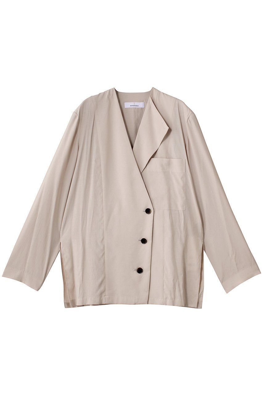 【アキラナカ/AKIRANAKA】のDomitila シャツ インテリア・キッズ・メンズ・レディースファッション・服の通販 founy(ファニー) 　ファッション　Fashion　レディースファッション　Fashion for Women　トップス・カットソー　Cut & Sew Tops　シャツ・ブラウス・オフィスカジュアル　Elegant Blouses & Button-Ups　2025年　2025　2025-2026秋冬・A/W　Autumn/Winter 2025–26 AW25–26　なめらか　Smooth, Silky Texture　シルク　Silk, 100% Silk　ジャケット　Jacket, Outerwear　スリーブ　Sleeve, Long Sleeve / Short Sleeve　ロング　Long, Long-Length　エレガント 上品　Elegant　A/W・秋冬　Autumn/Winter　ベージュ|ID: prp329100004645511 ipo3291000000033527300