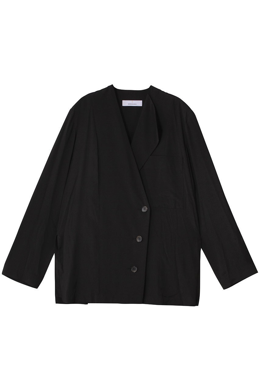 【アキラナカ/AKIRANAKA】のDomitila シャツ インテリア・キッズ・メンズ・レディースファッション・服の通販 founy(ファニー) 　ファッション　Fashion　レディースファッション　Fashion for Women　トップス・カットソー　Cut & Sew Tops　シャツ・ブラウス・オフィスカジュアル　Elegant Blouses & Button-Ups　2025年　2025　2025-2026秋冬・A/W　Autumn/Winter 2025–26 AW25–26　なめらか　Smooth, Silky Texture　シルク　Silk, 100% Silk　ジャケット　Jacket, Outerwear　スリーブ　Sleeve, Long Sleeve / Short Sleeve　ロング　Long, Long-Length　エレガント 上品　Elegant　A/W・秋冬　Autumn/Winter　ブラック|ID: prp329100004645511 ipo3291000000033527302