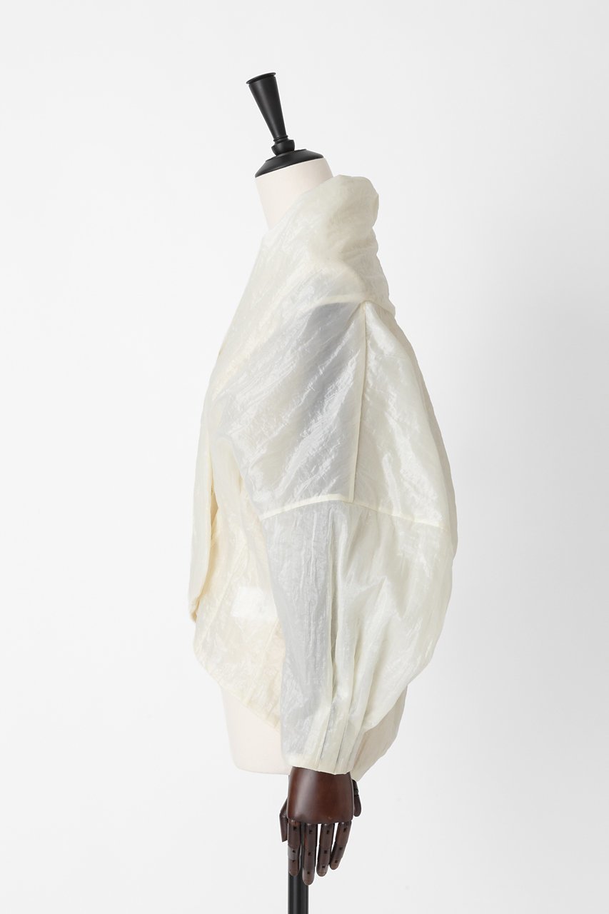 【オーヴィル/EAUVIRE】のエアリーラップブラウス 人気、トレンドファッション・服の通販 founy(ファニー) 　ファッション　Fashion　レディースファッション　Fashion for Women　トップス・カットソー　Cut & Sew Tops　シャツ・ブラウス・オフィスカジュアル　Elegant Blouses & Button-Ups　イタリア　Italy　シアー　Sheer, See-Through　ショート　Short, Short Length　ショール　Shawl, Wrap　スリーブ　Sleeve, Long Sleeve / Short Sleeve　トレンド　Trend, Trending Now　ラップ　Wrap, Wrap Design　ロング　Long, Long-Length　新作・新入荷　New Arrivals / New In　other-2|ID: prp329100004645512 ipo3291000000033527316