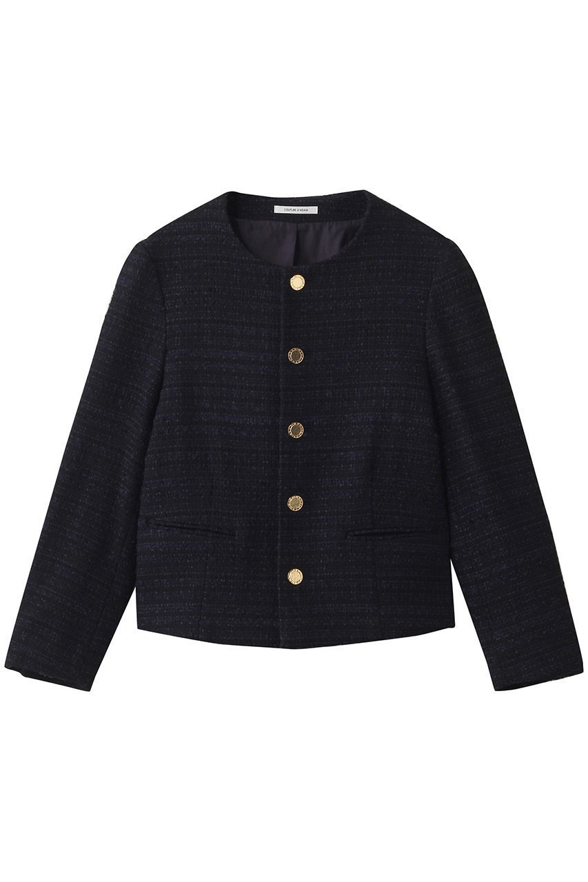 【クチュールドアダム/COUTURE D'ADAM】のGuardsジャケット インテリア・キッズ・メンズ・レディースファッション・服の通販 founy(ファニー) ファッション Fashion レディースファッション Fashion for Women アウター Coat / Outerwear Collection レディースジャケット・軽アウター Jackets カーディガン Cardigan, Knitwear ジャケット Jacket, Outerwear テーラード Tailored, Tailored Fit デニム Denim, Jeans Material フェミニン Feminine, Girly ミリタリー Military, Army Style エレガント 上品 Elegant ネイビー|ID: prp329100004645523 ipo3291000000036241968