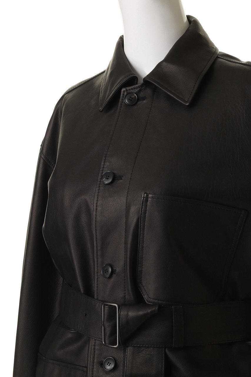【イレーヴ/YLEVE】のSHEEP レザー カバーオール ジャケット 人気、トレンドファッション・服の通販 founy(ファニー) 　ファッション　Fashion　レディースファッション　Fashion for Women　アウター　Coat / Outerwear Collection　レディースジャケット・軽アウター　Jackets　2025年　2025　2025-2026秋冬・A/W　Autumn/Winter 2025–26 AW25–26　クラシカル　Classical, Vintage-Inspired　ジャケット　Jacket, Outerwear　ハーフ　Half, Half-Length　A/W・秋冬　Autumn/Winter　other-5|ID: prp329100004645525 ipo3291000000033527423