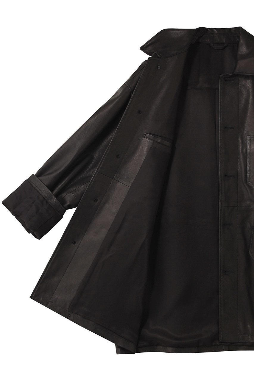 【イレーヴ/YLEVE】のSHEEP レザー カバーオール ジャケット 人気、トレンドファッション・服の通販 founy(ファニー) 　ファッション　Fashion　レディースファッション　Fashion for Women　アウター　Coat / Outerwear Collection　レディースジャケット・軽アウター　Jackets　2025年　2025　2025-2026秋冬・A/W　Autumn/Winter 2025–26 AW25–26　クラシカル　Classical, Vintage-Inspired　ジャケット　Jacket, Outerwear　ハーフ　Half, Half-Length　A/W・秋冬　Autumn/Winter　other-6|ID: prp329100004645525 ipo3291000000033527424