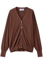 【スリー ドッツ/three dots】のソフトコットンレーヨン カーディガン ブラウン|ID: prp329100004645530 ipo3291000000035862803