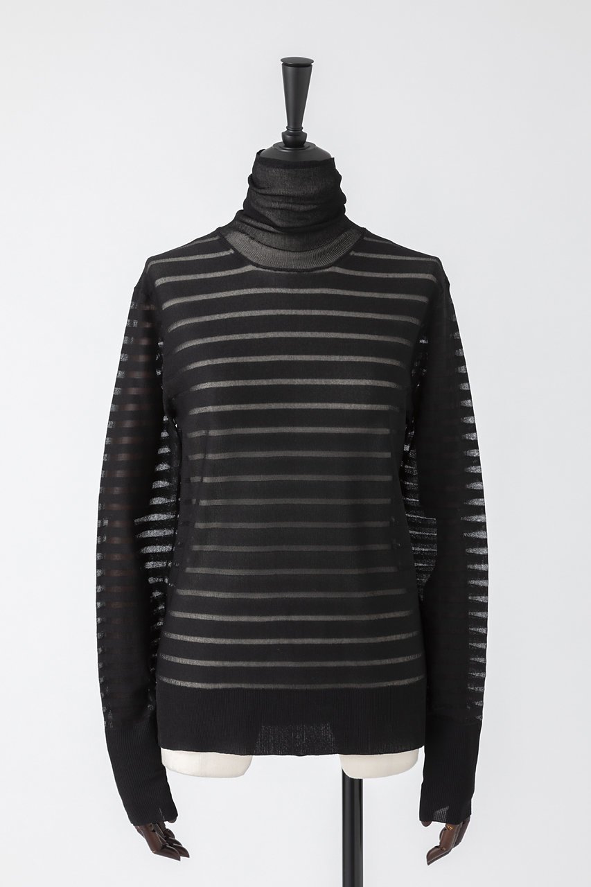 【オーヴィル/EAUVIRE】のシアーボーダータートルネックニットプルオーバー 人気、トレンドファッション・服の通販 founy(ファニー) 　ファッション　Fashion　レディースファッション　Fashion for Women　トップス・カットソー　Cut & Sew Tops　ニット　Knit Tops & Sweaters　カジュアルプルオーバー・ニットトップス　Pullovers & Knit Tops / Casual Pullovers　タートルネック・ハイネックトップス　Turtlenecks & High-Neck Tops　インナー　Innerwear　シルク　Silk, 100% Silk　シンプル　Simple, Minimal　タートルネック　Turtleneck, High Neck　ボーダー　Border, Stripe　新作・新入荷　New Arrivals / New In　 other-1|ID: prp329100004645531 ipo3291000000033527482