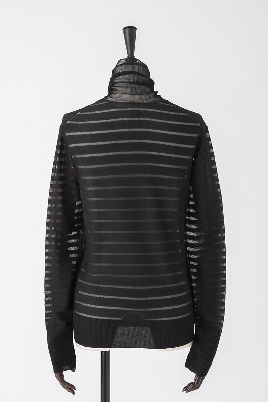 【オーヴィル/EAUVIRE】のシアーボーダータートルネックニットプルオーバー 人気、トレンドファッション・服の通販 founy(ファニー) 　ファッション　Fashion　レディースファッション　Fashion for Women　トップス・カットソー　Cut & Sew Tops　ニット　Knit Tops & Sweaters　カジュアルプルオーバー・ニットトップス　Pullovers & Knit Tops / Casual Pullovers　タートルネック・ハイネックトップス　Turtlenecks & High-Neck Tops　インナー　Innerwear　シルク　Silk, 100% Silk　シンプル　Simple, Minimal　タートルネック　Turtleneck, High Neck　ボーダー　Border, Stripe　新作・新入荷　New Arrivals / New In　other-3|ID: prp329100004645531 ipo3291000000033527487