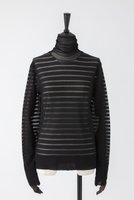 【オーヴィル/EAUVIRE】のシアーボーダータートルネックニットプルオーバー 人気、トレンドファッション・服の通販 founy(ファニー) ファッション Fashion レディースファッション Fashion for Women トップス・カットソー Cut & Sew Tops ニット Knit Tops & Sweaters カジュアルプルオーバー・ニットトップス Pullovers & Knit Tops / Casual Pullovers タートルネック・ハイネックトップス Turtlenecks & High-Neck Tops インナー Innerwear シルク Silk, 100% Silk シンプル Simple, Minimal タートルネック Turtleneck, High Neck ボーダー Border, Stripe |ID:prp329100004645531