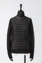 【オーヴィル/EAUVIRE】のシアーボーダータートルネックニットプルオーバー ブラック|ID: prp329100004645531 ipo3291000000036466441