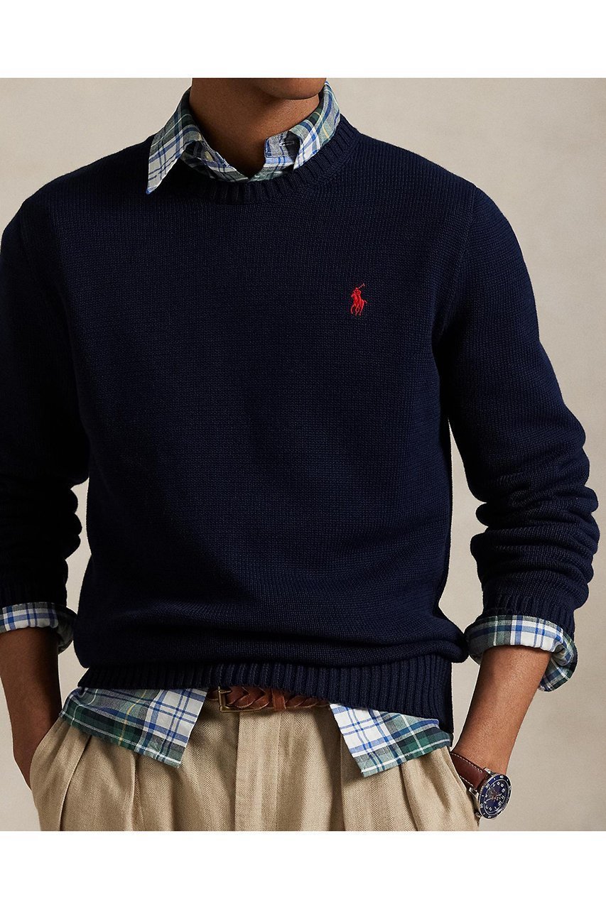 【ラルフローレン/RALPH LAUREN / MEN】の【MEN】【POLO RALPH LAUREN】コットン クルーネック セーター 人気、トレンドファッション・服の通販 founy(ファニー) 　ファッション　Fashion　メンズファッション　Fashion for Men　トップス・カットソー　Cut & Sew Tops　ニット・セーター / 定番トップス　Knit Tops & Sweaters　2025年　2025　2025-2026秋冬・A/W　Autumn/Winter 2025–26 AW25–26　セーター　Sweater, Knitwear　ベーシック　Basic, Essential　エレガント 上品　Elegant　A/W・秋冬　Autumn/Winter　other-2|ID: prp329100004645535 ipo3291000000033527532