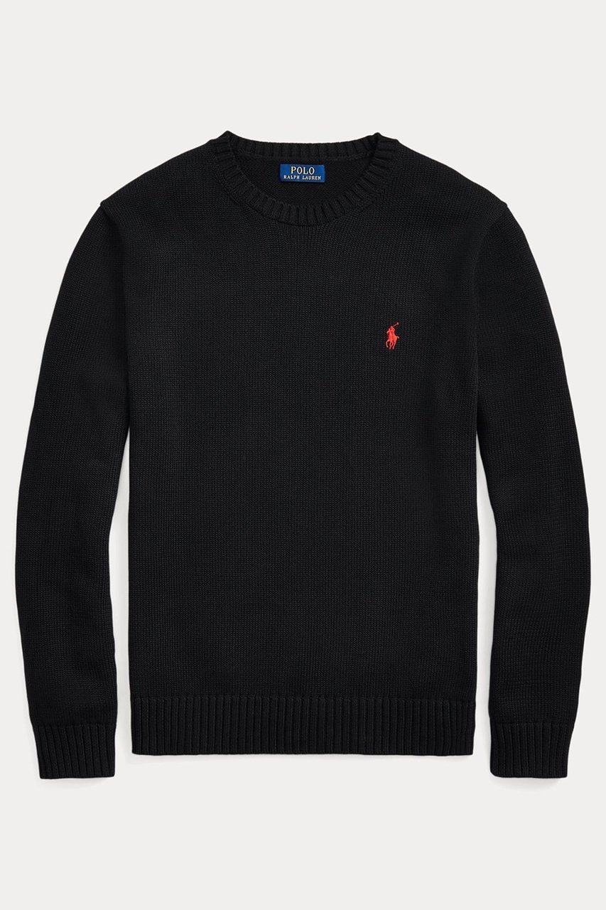 【ラルフローレン/RALPH LAUREN / MEN】の【MEN】【POLO RALPH LAUREN】コットン クルーネック セーター インテリア・キッズ・メンズ・レディースファッション・服の通販 founy(ファニー) 　ファッション　Fashion　メンズファッション　Fashion for Men　トップス・カットソー　Cut & Sew Tops　ニット・セーター / 定番トップス　Knit Tops & Sweaters　セーター　Sweater, Knitwear　ベーシック　Basic, Essential　エレガント 上品　Elegant　ブラック|ID: prp329100004645535 ipo3291000000036675227