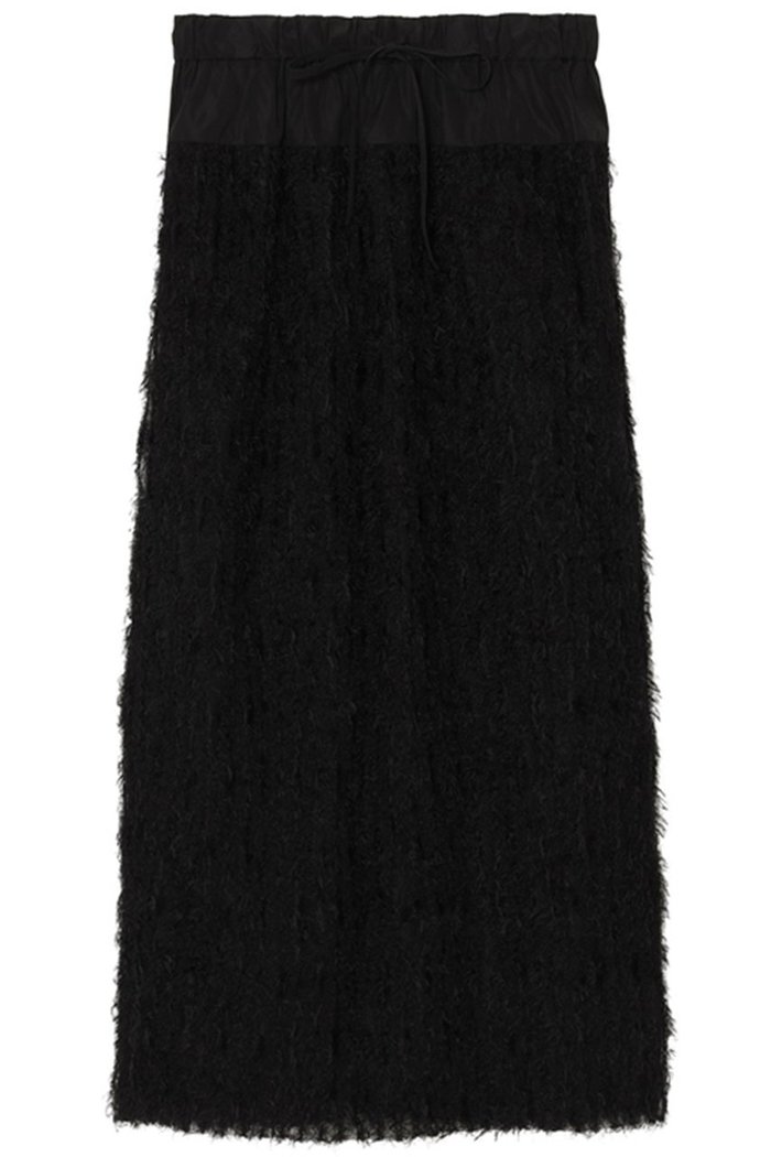 【ミラ ショーン バイ チカ キサダ/mila schon by chika kisada】のチュール フリンジスカート インテリア・キッズ・メンズ・レディースファッション・服の通販 founy(ファニー) https://founy.com/ ファッション Fashion レディースファッション Fashion for Women スカート Skirts ロングスカート Long Skirts / Maxi & Midi Skirts おすすめ Recommended / Our Picks ジャカード／ジャガード Jacquard, Woven Pattern セットアップ Set-Up, Coordinated Outfit タフタ Taffeta, Structured Fabric チュール Tulip, Tulip Motif フリンジ Fringe, Tassel ロング Long, Long-Length エレガント 上品 Elegant 旅行 Travel |ID: prp329100004645546 ipo3291000000036133547