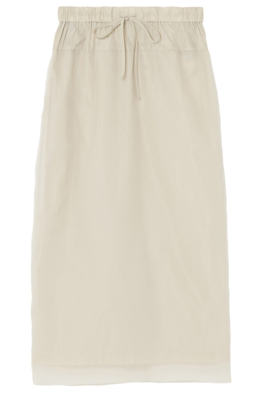 【ミラ ショーン バイ チカ キサダ/mila schon by chika kisada】のオーガンジー レイヤードスカート インテリア・キッズ・メンズ・レディースファッション・服の通販 founy(ファニー) 　ファッション　Fashion　レディースファッション　Fashion for Women　スカート　Skirts　ロングスカート　Long Skirts / Maxi & Midi Skirts　おすすめ　Recommended / Our Picks　オーガンジー　Organza Fabric　セットアップ　Set-Up, Coordinated Outfit　タフタ　Taffeta, Structured Fabric　ドローコード　Drawcord, Drawstring Cord　バランス　Balance, Style Balance　ロング　Long, Long-Length　ベージュ|ID: prp329100004645548 ipo3291000000036133558