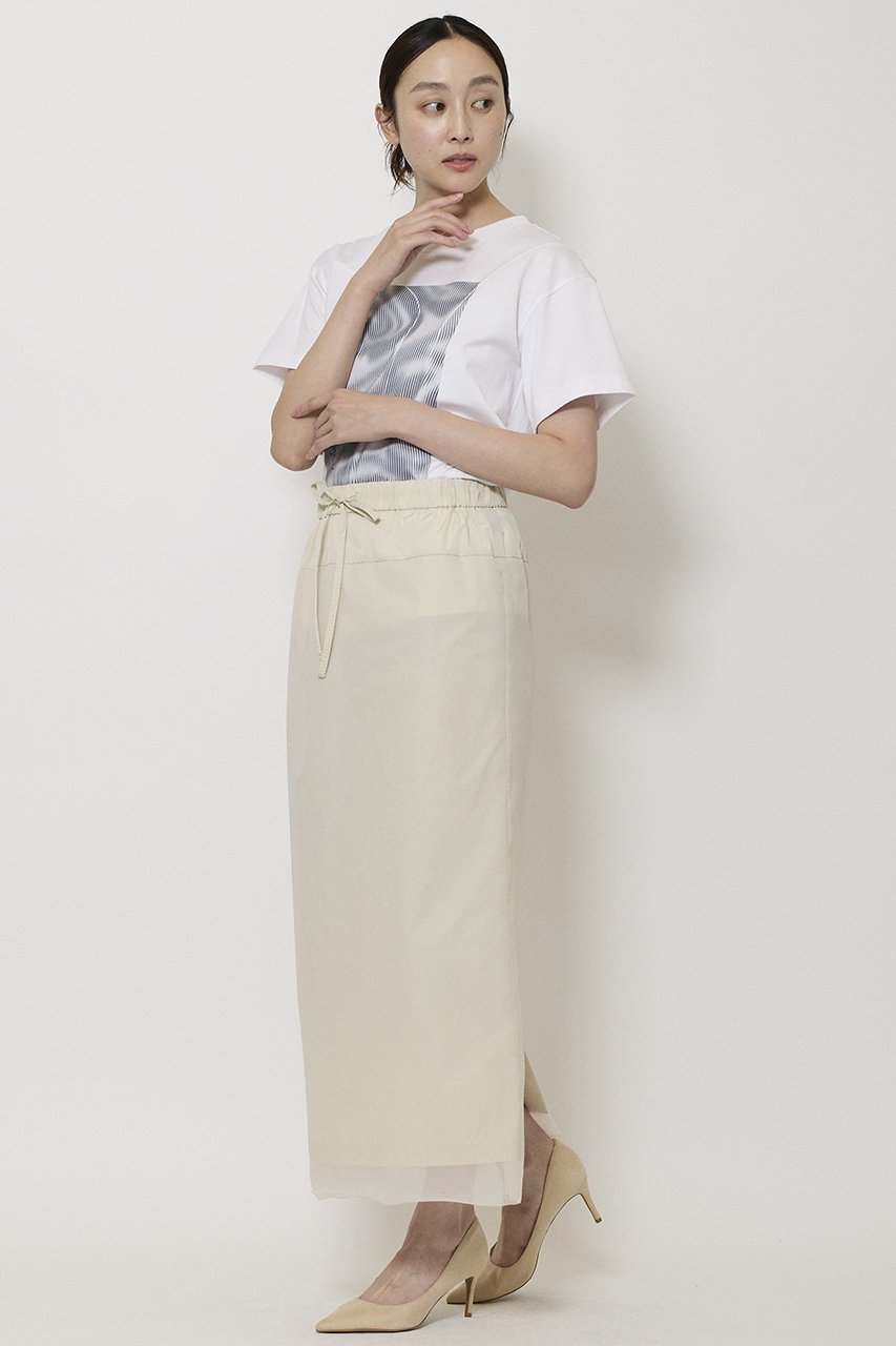 【ミラ ショーン バイ チカ キサダ/mila schon by chika kisada】のオーガンジー レイヤードスカート 人気、トレンドファッション・服の通販 founy(ファニー) 　ファッション　Fashion　レディースファッション　Fashion for Women　スカート　Skirts　ロングスカート　Long Skirts / Maxi & Midi Skirts　おすすめ　Recommended / Our Picks　オーガンジー　Organza Fabric　セットアップ　Set-Up, Coordinated Outfit　タフタ　Taffeta, Structured Fabric　ドローコード　Drawcord, Drawstring Cord　バランス　Balance, Style Balance　ロング　Long, Long-Length　other-6|ID: prp329100004645548 ipo3291000000036133563