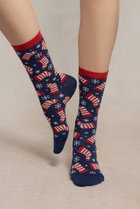 【ブルーフォレ/BLEUFORET】の6585 クリスマスパターンソックス ネイビー|ID: prp329100004646686 ipo3291000000033540631