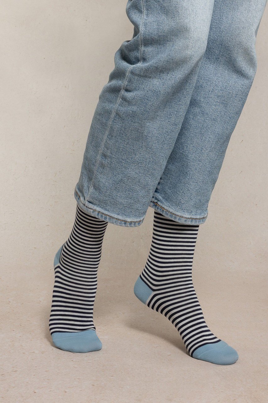 【ブルーフォレ/BLEUFORET】の6537 ストライプソックス インテリア・キッズ・メンズ・レディースファッション・服の通販 founy(ファニー) 　ファッション　Fashion　レディースファッション　Fashion for Women　ソックス&靴下　Socks & Hosiery　レッグウェア・ストッキング　Legwear & Hosiery　なめらか　Smooth, Silky Texture　ストライプ　Stripe, Striped Pattern　ソックス　Socks, Hosiery　ロング　Long, Long-Length　ブルー|ID: prp329100004646688 ipo3291000000035938696