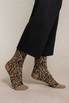 【ブルーフォレ/BLEUFORET】の6562 レオパードファインウールソックス ベージュ|ID: prp329100004646691 ipo3291000000033540653