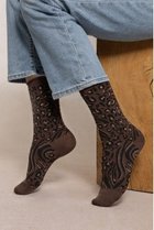 【ブルーフォレ/BLEUFORET】の6562 レオパードファインウールソックス ブラウン|ID: prp329100004646691 ipo3291000000033540654