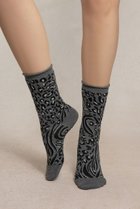 【ブルーフォレ/BLEUFORET】の6562 レオパードファインウールソックス グレー|ID: prp329100004646691 ipo3291000000033540656