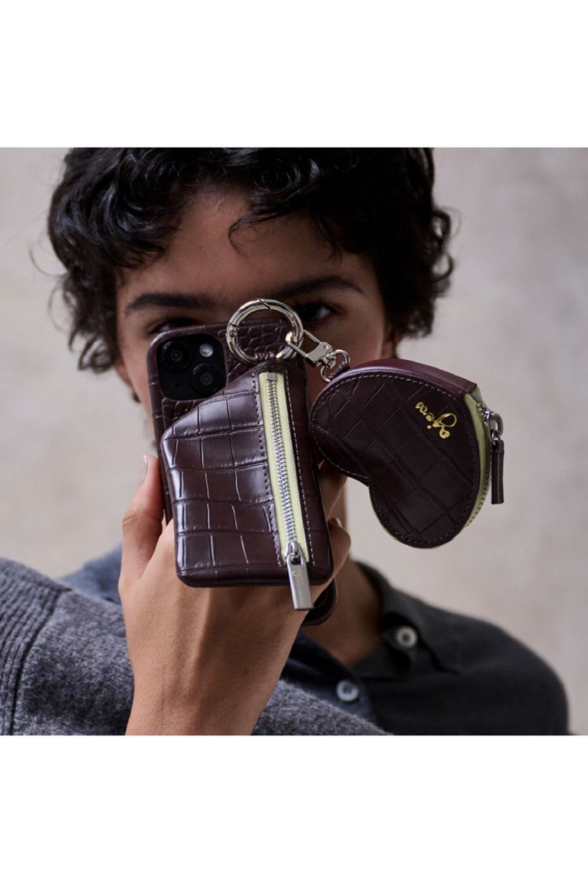 【エジュー/ajew】の【8/25 8:00販売開始】ajew croco heart pouch 人気、トレンドファッション・服の通販 founy(ファニー) 　ファッション　Fashion　レディースファッション　Fashion for Women　ポーチ&ミニバッグ　Pouches & Mini Bags　2025年　2025　2025-2026秋冬・A/W　Autumn/Winter 2025–26 AW25–26　アクセサリー　Fashion Accessories　クロコ　Crocodile, Croc Embossed　シルバー　Silver, Metallic Silver　スマホケース　Smartphone Case　ポーチ　Pouch, Small Case　A/W・秋冬　Autumn/Winter　other-8|ID: prp329100004646693 ipo3291000000033540676