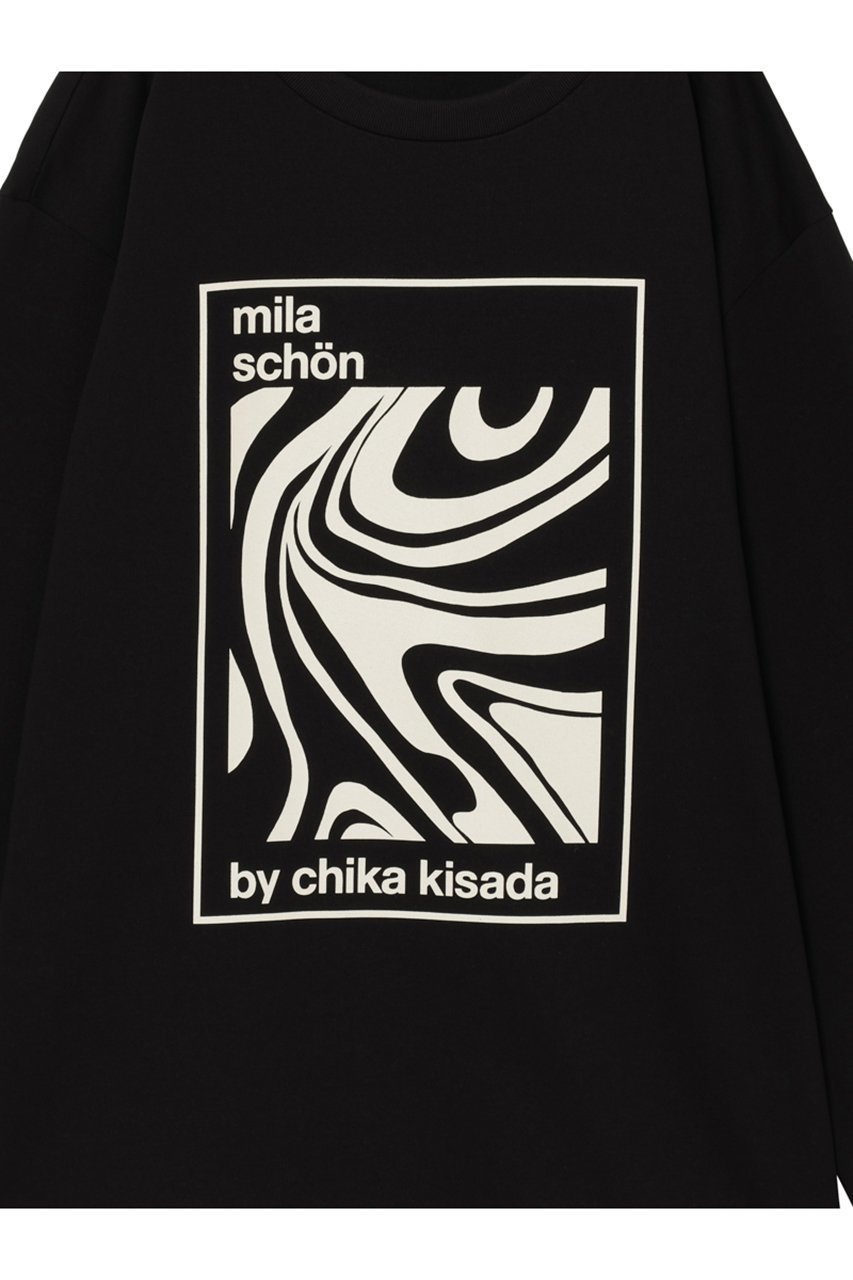 【ミラ ショーン バイ チカ キサダ/mila schon by chika kisada】のMBYCグラフィック ロングスリーブTシャツ 人気、トレンドファッション・服の通販 founy(ファニー) 　ファッション　Fashion　レディースファッション　Fashion for Women　トップス・カットソー　Cut & Sew Tops　シャツ・ブラウス・オフィスカジュアル　Elegant Blouses & Button-Ups　ロングTシャツ・Tシャツ　Longline T-Shirts & Tees　カットソー・ベーシックTシャツ　Cut-and-Sewn Tops / Stretch Tees & Basics　2025年　2025　2025-2026秋冬・A/W　Autumn/Winter 2025–26 AW25–26　なめらか　Smooth, Silky Texture　インナー　Innerwear　グラフィック　Graphic, Graphic Design　スリーブ　Sleeve, Long Sleeve / Short Sleeve　ロング　Long, Long-Length　A/W・秋冬　Autumn/Winter　other-4|ID: prp329100004646697 ipo3291000000033540709