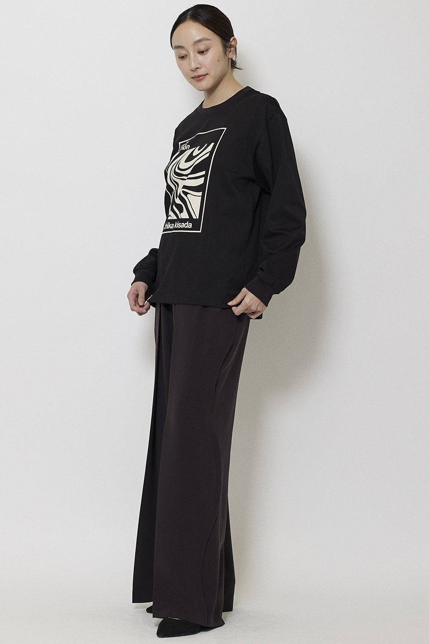 【ミラ ショーン バイ チカ キサダ/mila schon by chika kisada】のMBYCグラフィック ロングスリーブTシャツ 人気、トレンドファッション・服の通販 founy(ファニー) 　ファッション　Fashion　レディースファッション　Fashion for Women　トップス・カットソー　Cut & Sew Tops　シャツ・ブラウス・オフィスカジュアル　Elegant Blouses & Button-Ups　ロングTシャツ・Tシャツ　Longline T-Shirts & Tees　カットソー・ベーシックTシャツ　Cut-and-Sewn Tops / Stretch Tees & Basics　2025年　2025　2025-2026秋冬・A/W　Autumn/Winter 2025–26 AW25–26　なめらか　Smooth, Silky Texture　インナー　Innerwear　グラフィック　Graphic, Graphic Design　スリーブ　Sleeve, Long Sleeve / Short Sleeve　ロング　Long, Long-Length　A/W・秋冬　Autumn/Winter　other-5|ID: prp329100004646697 ipo3291000000033540710