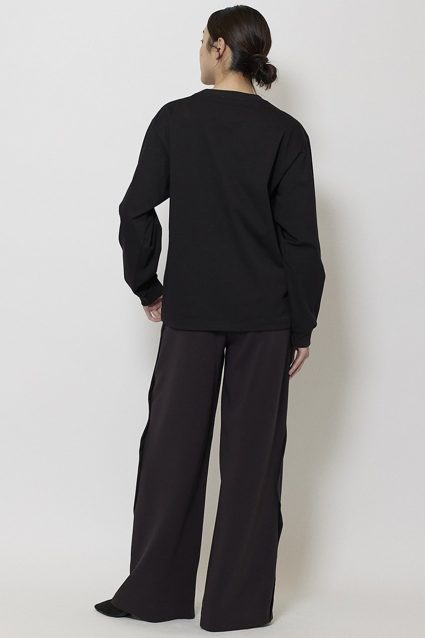 【ミラ ショーン バイ チカ キサダ/mila schon by chika kisada】のMBYCグラフィック ロングスリーブTシャツ 人気、トレンドファッション・服の通販 founy(ファニー) 　ファッション　Fashion　レディースファッション　Fashion for Women　トップス・カットソー　Cut & Sew Tops　シャツ・ブラウス・オフィスカジュアル　Elegant Blouses & Button-Ups　ロングTシャツ・Tシャツ　Longline T-Shirts & Tees　カットソー・ベーシックTシャツ　Cut-and-Sewn Tops / Stretch Tees & Basics　2025年　2025　2025-2026秋冬・A/W　Autumn/Winter 2025–26 AW25–26　なめらか　Smooth, Silky Texture　インナー　Innerwear　グラフィック　Graphic, Graphic Design　スリーブ　Sleeve, Long Sleeve / Short Sleeve　ロング　Long, Long-Length　A/W・秋冬　Autumn/Winter　other-6|ID: prp329100004646697 ipo3291000000033540711