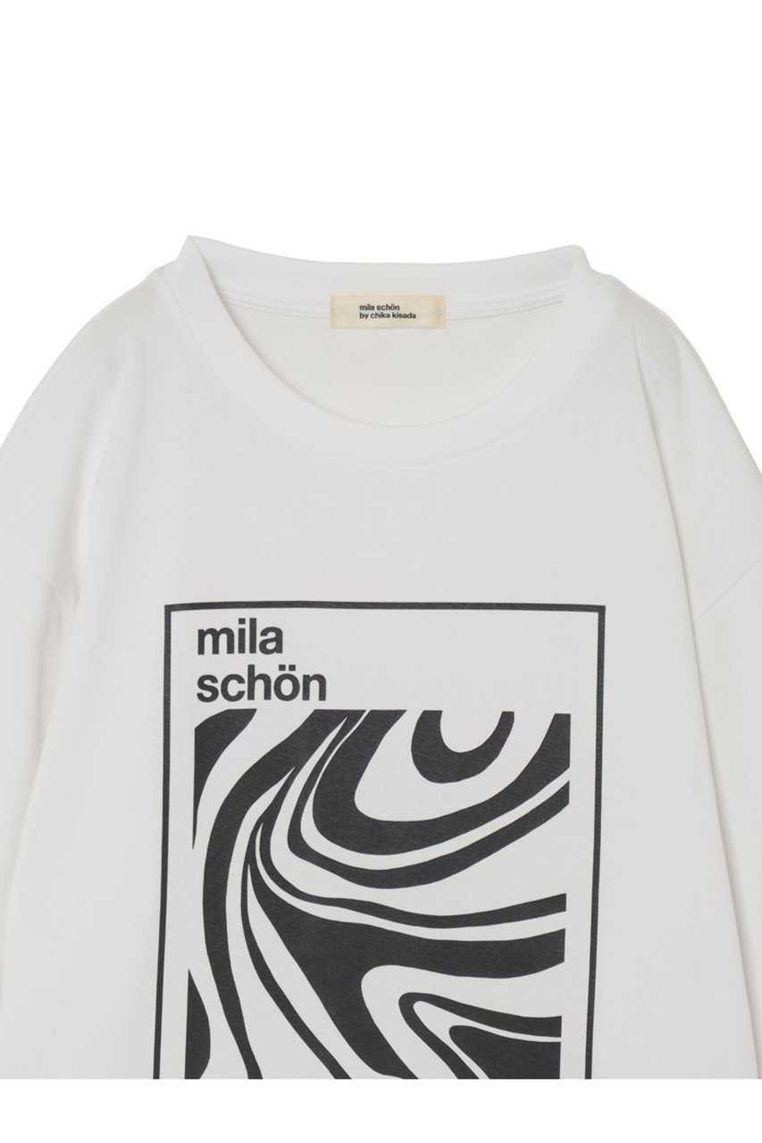 【ミラ ショーン バイ チカ キサダ/mila schon by chika kisada】のMBYCグラフィック ロングスリーブTシャツ 人気、トレンドファッション・服の通販 founy(ファニー) ファッション Fashion レディースファッション Fashion for Women トップス・カットソー Cut & Sew Tops シャツ・ブラウス・オフィスカジュアル Elegant Blouses & Button-Ups ロングTシャツ・Tシャツ Longline T-Shirts & Tees カットソー・ベーシックTシャツ Cut-and-Sewn Tops / Stretch Tees & Basics なめらか Smooth, Silky Texture インナー Innerwear グラフィック Graphic, Graphic Design スリーブ Sleeve, Long Sleeve / Short Sleeve ロング Long, Long-Length other-3|ID: prp329100004646697 ipo3291000000036075693