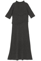 【ミラ ショーン バイ チカ キサダ/mila schon by chika kisada】のレイヤード リブニットワンピース 人気、トレンドファッション・服の通販 founy(ファニー) ファッション Fashion レディースファッション Fashion for Women ワンピース Dresses ニットワンピース Knit Dresses チュニック Tunic Tops & Dresses 2025年 2025 2025-2026秋冬・A/W Autumn/Winter 2025–26 AW25–26 チュニック Tunic, Long Top チューブ Tube, Tube Top フレア Flare, Flared ロング Long, Long-Length A/W・秋冬 Autumn/Winter |ID:prp329100004646699