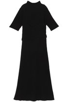 【ミラ ショーン バイ チカ キサダ/mila schon by chika kisada】のレイヤード リブニットワンピース ブラック|ID: prp329100004646699 ipo3291000000035652029