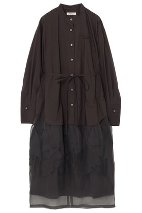 【ミラ ショーン バイ チカ キサダ/mila schon by chika kisada】 スビンコットン シャツドレス人気、トレンドファッション・服の通販 founy(ファニー) ファッション Fashion レディースファッション Fashion for Women ワンピース Dresses フォーマル・パーティードレス・結婚式用ドレス Elegant & Casual Dresses チュニック Tunic Tops & Dresses なめらか Smooth, Silky Texture オーガンジー Organza Fabric ギャザー Gathered, Ruffled チュニック Tunic, Long Top ドレス Dress, One-Piece ロング Long, Long-Length エレガント 上品 Elegant |ID:prp329100004646701