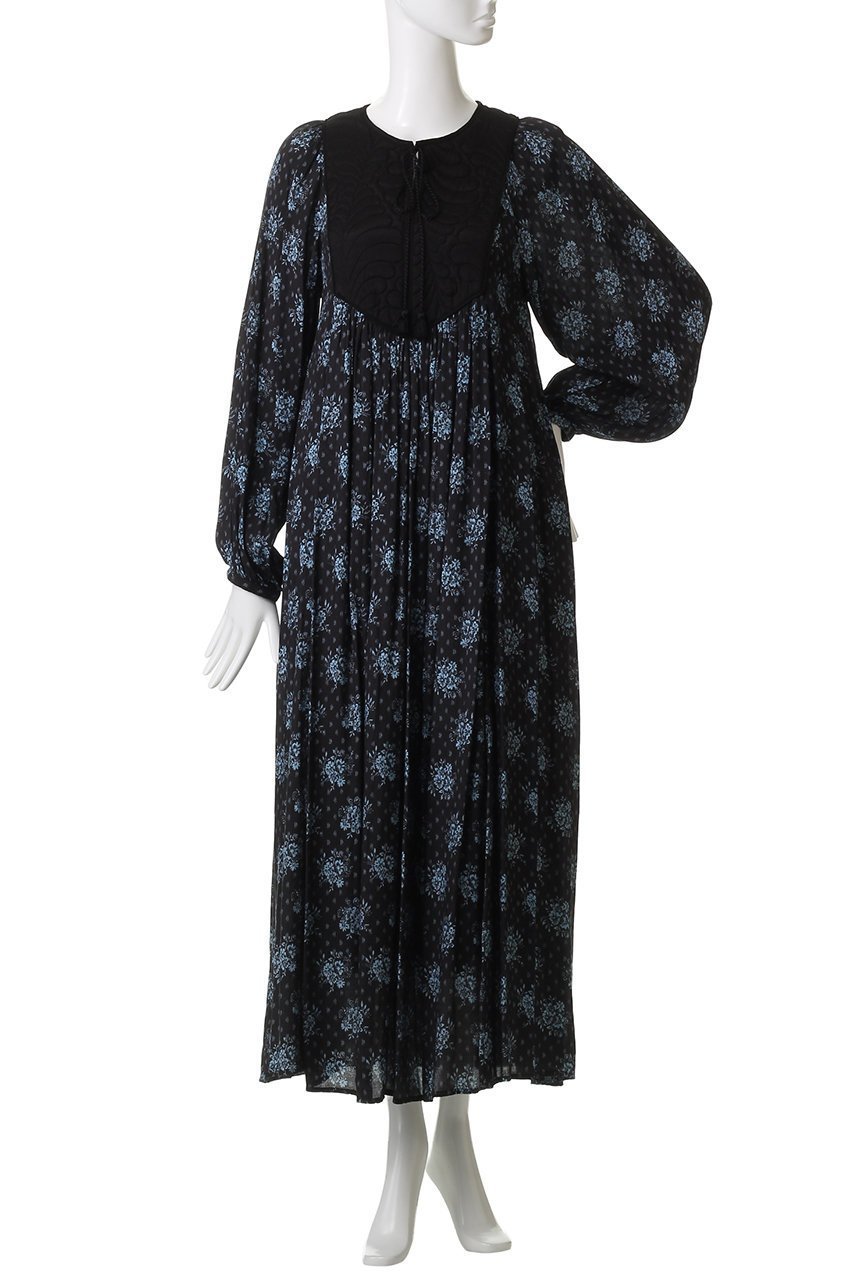 【ヌキテパ/NE QUITTEZ PAS】のSHANTOON ジャカード ポピー プリント ヨーク ドレス 人気、トレンドファッション・服の通販 founy(ファニー) 　ファッション　Fashion　レディースファッション　Fashion for Women　ワンピース　Dresses　フォーマル・パーティードレス・結婚式用ドレス　Elegant & Casual Dresses　チュニック　Tunic Tops & Dresses　2025年　2025　2025-2026秋冬・A/W　Autumn/Winter 2025–26 AW25–26　ジャカード／ジャガード　Jacquard, Woven Pattern　チュニック　Tunic, Long Top　ドレス　Dress, One-Piece　フェミニン　Feminine, Girly　プリント　Print, Printed Pattern　ヨーク　Yoke, Yoke Design　リゾート　Resort, Vacation Style　ロング　Long, Long-Length　旅行　Travel　無地　Plain, Solid Color　A/W・秋冬　Autumn/Winter　other-2|ID: prp329100004646703 ipo3291000000033540758