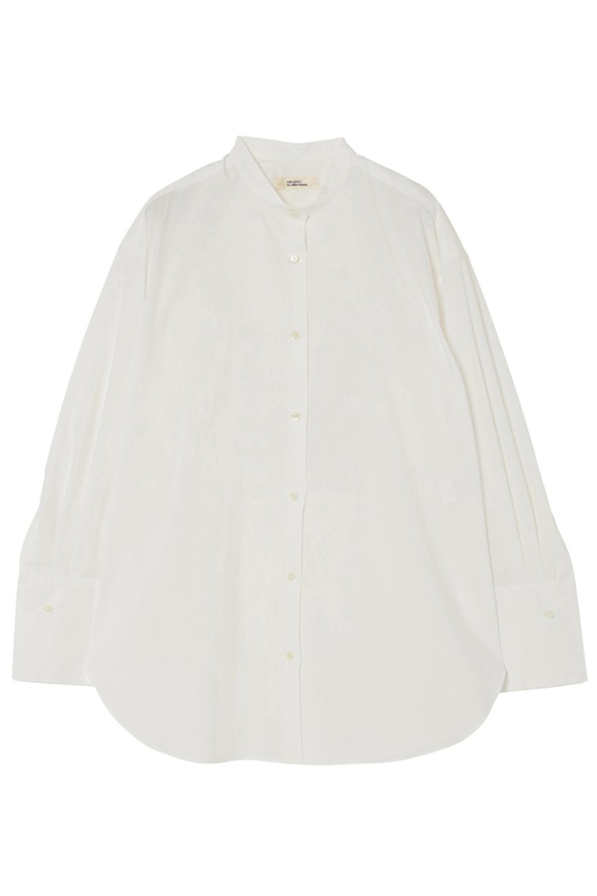 【ミラ ショーン バイ チカ キサダ/mila schon by chika kisada】のスビンコットン エンブロイダリーシャツ インテリア・キッズ・メンズ・レディースファッション・服の通販 founy(ファニー) 　ファッション　Fashion　レディースファッション　Fashion for Women　トップス・カットソー　Cut & Sew Tops　シャツ・ブラウス・オフィスカジュアル　Elegant Blouses & Button-Ups　なめらか　Smooth, Silky Texture　スリーブ　Sleeve, Long Sleeve / Short Sleeve　ロング　Long, Long-Length　ホワイト|ID: prp329100004646706 ipo3291000000035798734